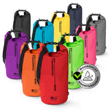 Where Tomorrow Dry Bag 20L - Style 02 - Rot wasserfester, robuster Outdoor-Rucksack mit verstellbarem Schultergurt und Rolltop-Verschluss.