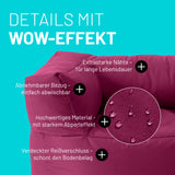 LUMALAND Sitzsack-Sofa Sessel Rotwein mit abnehmbarem Bezug, wasserabweisendem Material, extrastarken Nähten und verdecktem Reißverschluss.
