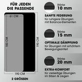#DoYourFitness Fitnessmatte 183 x 61 x 1 cm schwarz mit rutschfester Oberfläche für Yoga, Gymnastik, Indoor & Outdoor Nutzung.
