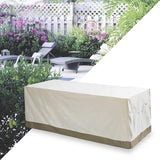 LUMALAND Abdeckplane für Gartentisch beige, wasserdicht, UV-beständig, reißfest, 183 x 114,3 x 67,3 cm, mit Tragegriffen.