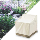 LUMALAND Abdeckung für gestapelte Patio Stühle 85x65x80/119 cm, beige, wasserdicht, UV-beständig, robustes 600D Oxford Gewebe.