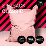 LUMALAND Sitzsack Classic XXL (380 L) - In- & outdoor, Pastell Pink, multifunktional, robust, pflegeleicht mit verstepptem Reißverschluss.
