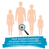 tickSAFE Zeckengreifer mit rotierendem Greiferkopf zur Anwendung am Menschen - anwenderfreundlich und schonend an allen Körperstellen einsetzbar