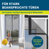 HOBERG Insekten- & Pollenschutzvorhang mit XXL-Magnetbändern – robuster Vorhang mit verstärktem Klettband für stark beanspruchte Türen.