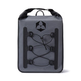 DoYouOutdoor Fahrrad Gepäck Tasche wasserfest 23L grau mit Reflektoren, Schulterriemen und Tragegriff, wasserdichte Gepäckträger Packtasche.