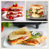 GOURMETmaxx Sandwich Maker mit LED-Kontrollleuchte – Toastet und halbiert knusprige Sandwiches schnell und einfach.