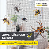 EASYmaxx Insect Protect Insektenschutzgitter mit Magnet für Fenster bis 110x130cm schützt zuverlässig vor Insekten.