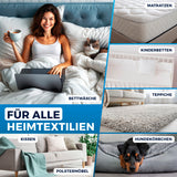 CLEANmaxx Milbensauger Rotation Power entfernt 99,9 % Milben zuverlässig von Matratzen, Bettwäsche, Teppichen & mehr mit UV-C-Licht.