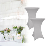 LUMALAND Stehtischhusse - Tisch Bezug - Husse -  Ø 70-75 cm - Silbergrau, elegant, pflegeleicht und passgenau für Stehtische.