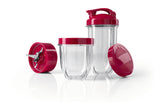 GOURMETmaxx Zubehörset L für Mr. Magic Power 400 Pro mit Mixbechern, Deckeln und Kreuzklingenaufsatz für Shakes und Smoothies