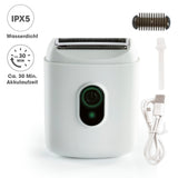 VITALmaxx Damenrasierer - weiß/schwarz mit kabellosem Betrieb, wasserdicht, bis 30 Min. Akkulaufzeit, inkl. USB-Kabel und Reinigungsbürste.