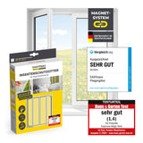 EASYmaxx Insect Protect Insektenschutzgitter mit Magnet für Fenster bis 150x180cm – einfache Montage, starker Insektenschutz.