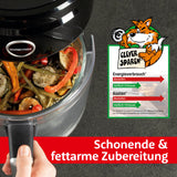 GOURMETmaxx Heißluft-Fritteuse Digital mit Glas-Garkorb 3,3 l schwarz für fettarmes, schonendes Garen mit digitalem Touch-Display