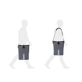 #DoYourSports Wasserdichte Fahrradtasche Roll-Top 21 L Grau als Umhängetasche und Tragetasche, reflektierend und wasserfest.