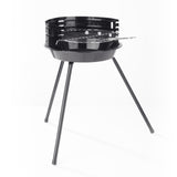 LANDMANN Rundgrill - 30 cm, kleiner Holzkohlegrill mit emaillierter Feuerschüssel, höhenverstellbarem Grillrost und pulverbeschichteten Stahlbeinen.