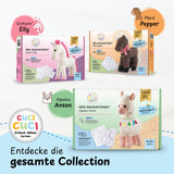 cuci cuci Näh-Baukastenset Motiv: Herz Liebling, Komplettset für Kinder ab 5, garantiert erste Näherfolge mit Anleitung und Material.