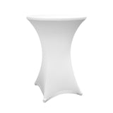 LUMALAND Stehtischhusse Ø 70-75 cm in Weiß, elegant, schmutzabweisend, abwischbar, waschbar, für Innen und Außen.