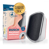 HornyFeet Hornhautentferner für die Dusche mit extragroßer Fußfeile, hygienisch, langlebig und einfache Montage ohne Bohren.