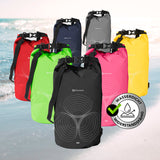 #DoYourOutdoor Dry Bag 10L - Schwarz wasserdichter, robuster Rucksack mit verstellbarem Schultergurt und Rolltop-Verschluss für Outdoor-Abenteuer.