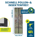 HOBERG Insekten- & Pollenschutzvorhang für Wohnwagen 60x180 cm mit Magnetbändern, schützt vor Insekten und Pollen beim Camping.
