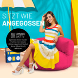 LUMALAND Sitzsack Lounge (320 L) Pink, atmungsaktiv, robust, für drinnen & draußen, passt sich flexibel Körperform & -wärme an, pflegeleicht.