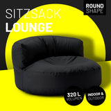LUMALAND Sitzsack Lounge (320 L) in Schwarz, modern, gemütlich, für Innen- und Außenbereich, leicht, pflegeleicht und robust.