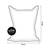 LUMALAND XXL Microvelours Sitzsack 380L 140x180 cm, leicht, komfortabel, indoor, wasserfest, abziehbarer Bezug, Türkis.