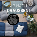 LUMALAND Sitzsack-Sofa Mittelstück 200 L Grau, wetterfest, modulare Kombi, robustes Material, abwischbarer Bezug, wetterbeständig für draußen.