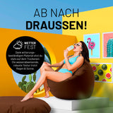 LUMALAND Sitzsack Drops (300 L) Braun, wetterfest, robust, wasserabweisend, für stilvolles Sitzen und Liegen innen und draußen.