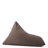 LUMALAND Sitzsack Interior Line – dreieckiger Sitzkissen Bean Bag in Braun mit Leinen-Look und komfortabler 370l Füllung, 150x100x100 cm.