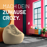 LUMALAND Sitzsack Drops (300 L) beige, moderner In- & Outdoor Sitzsack mit langlebiger Füllung und pflegeleichtem Material.