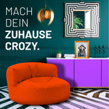 LUMALAND Sitzsack Lounge (320 L) orange, modern und gemütlich für In- & Outdoor, leicht, langlebig mit hochwertiger EPS-Füllung.