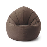 LUMALAND Sitzsack Interior Line braun, rund, Indoor-Sitzkissen aus leinenartigem Stoff, 300l Füllung, 120x80x75 cm, weich und komfortabel.