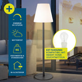 Hoberg LED-Standleuchte dimmbar - 187 cm - schwarz/weiß, dimmbar, wetterfest, hochwertig, für In- und Outdoor, E27 Fassung kompatibel.