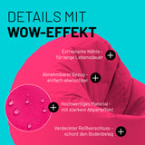 LUMALAND Sitzsack Drops (300 L) pink mit extrastarken Nähten, abnehmbarem, wasserabweisendem Bezug und verdecktem Reißverschluss.