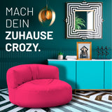 LUMALAND Sitzsack Lounge (320 L) in Pink, modern und gemütlich, langlebig, leicht transportierbar, für In- und Outdoor geeignet.