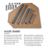 EASYmaxx Schwerlast-Eckregal & Werkbank Set mit MDF-Platten und Metallprofilen zum einfachen Aufbau ohne Bohren.