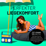 LUMALAND Sitzsack Drops (300 L) Stahlgrau – robuster, atmungsaktiver Sitzsack für drinnen & draußen mit perfektem Liegekomfort.
