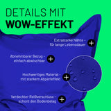 LUMALAND Sitzsack Classic XXL Royalblau mit abnehmbarem Bezug, extrastarken Nähten, Abperleffekt und verdecktem Reißverschluss.