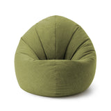 LUMALAND Sitzsack Interior Line - runder, limefarbener Sitzsack mit leinenartigem Stoff und 300l Füllung, 120 x 80 x 75 cm, für Indoor.