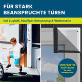HOBERG Insektenschutzvorhang für Wohnwagen 60x195 cm mit XXL-Magnetbändern, strapazierfähig und mit verstärktem Klettband für stark beanspruchte Türen.