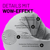 LUMALAND Sitzsack Drops (300 L) in Silbergrau mit extrastarken Nähten, abnehmbarem Bezug und wasserabweisendem Material.