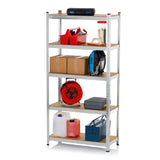 EASYmaxx Schwerlastregal & Werkbank 2er-Set mit Metallrahmen und 5 MDF-Ebenen, 1750kg Traglast, ideal für Werkstatt und Garage.