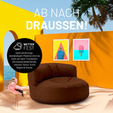 LUMALAND Sitzsack Lounge (320 L) braun, wetterfest, robust, bequem für In- & Outdoor, pflegeleicht und leicht transportierbar.