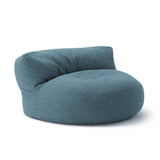 LUMALAND Interior Line Sitzsack-Lounge rund, 320l Füllung, 90x50 cm, Aqua, weiches, leinenartiges Material für Innenbereiche.