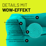 LUMALAND Sitzsack-Sofa Ecke Türkis mit extrastarken Nähten, abnehmbarem, abwischbarem Bezug und verdecktem Reißverschluss.
