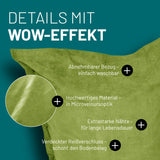 LUMALAND XXL Microvelours Sitzsack 380L grün mit abnehmbarem Bezug, Microveloursoptik, kräftigen Nähten und verdecktem Reißverschluss.