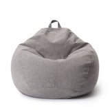 LUMALAND Comfort Line XL Sitzsack 90x110x50 cm Hellgrau mit EPS Perlen Füllung, bequemes Bodenkissen für Innenbereiche.